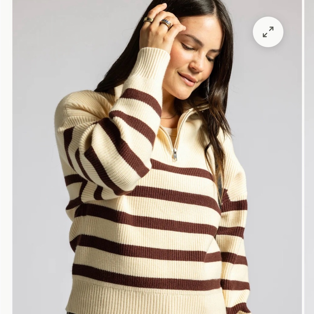 Thread & Supply Russel Half-Zip Pullover Sweater L - image 1